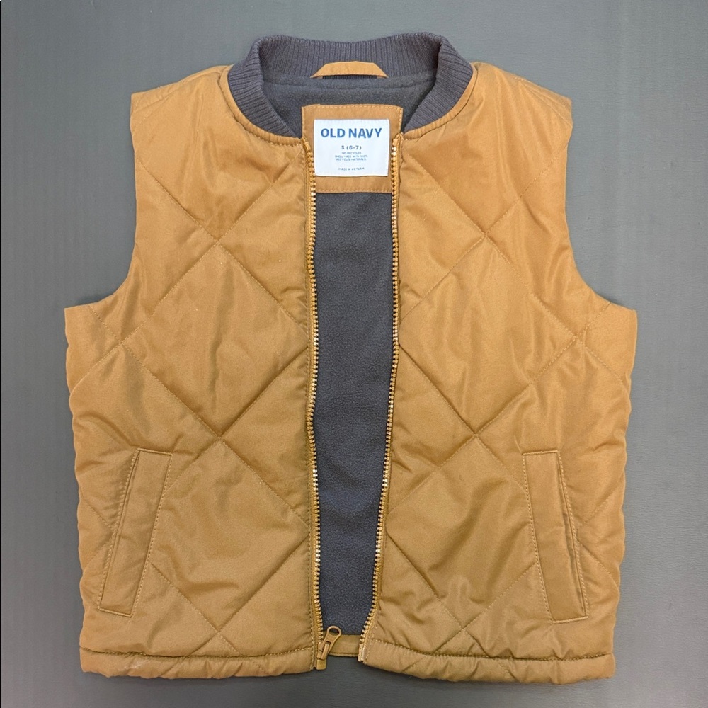 Old Navy Kids Mustard Quilted Vest